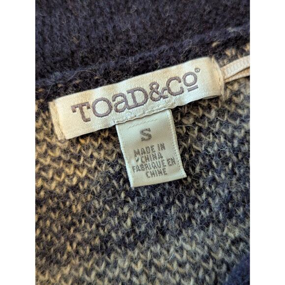 Toad&Co 100% Lambswool Heartfelt Diamond Cardigan Aztec Western Print Sz S - Picture 5 of 9